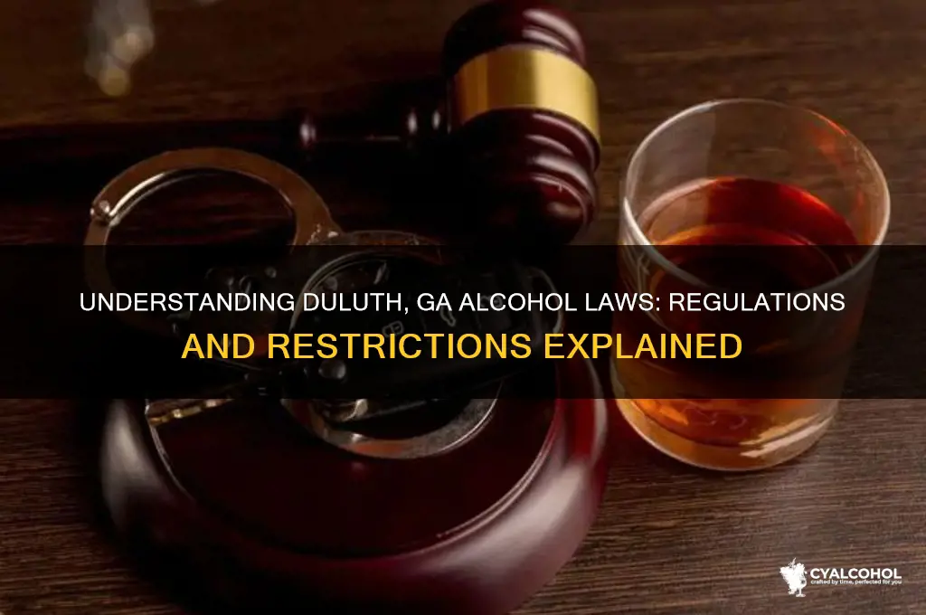what are the alcohol law in duluth ga