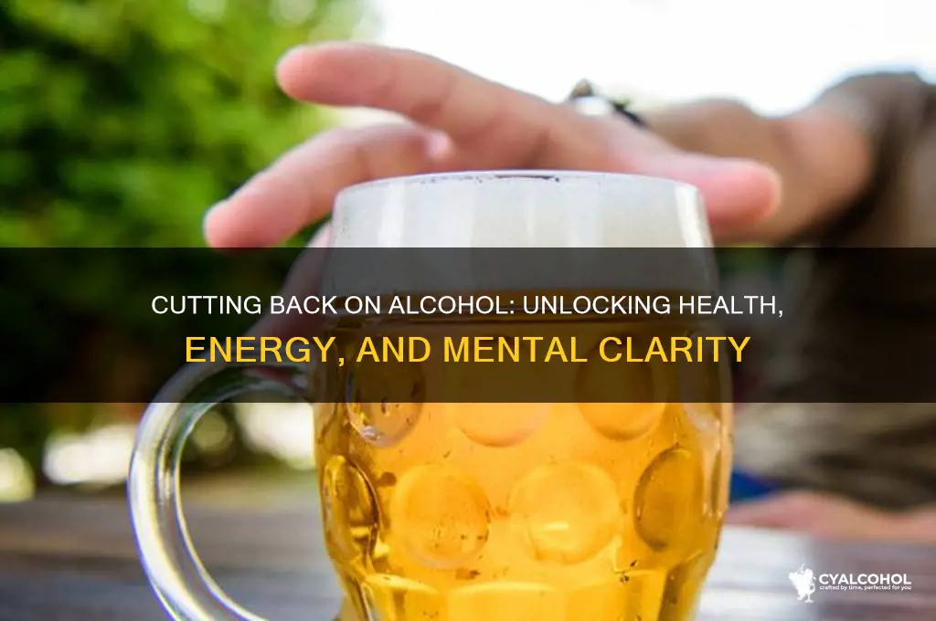 what are the benefits of reducing alcohol intake