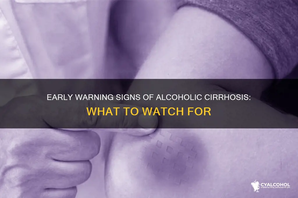 what are the first signs of alcoholic cirrhosis
