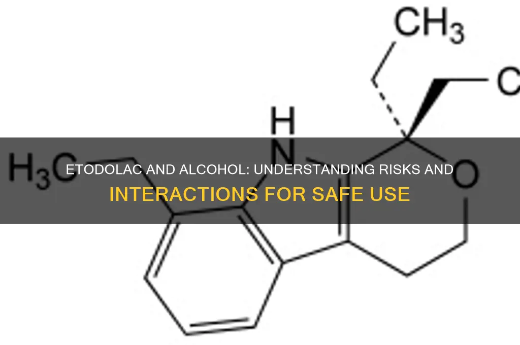 what are the interactions between etodolac and alcohol