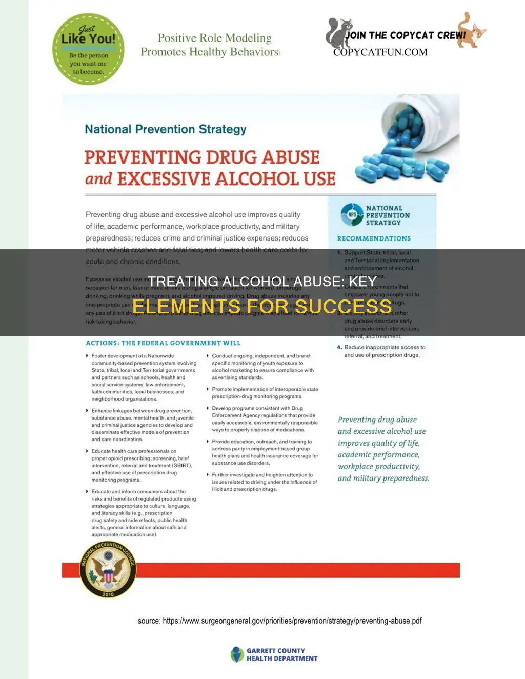 what are the key elements in treating alcohol abuse