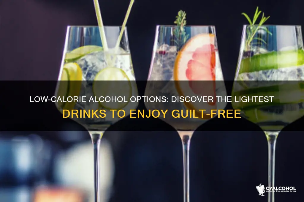 what are the least caloric forms of alcohol