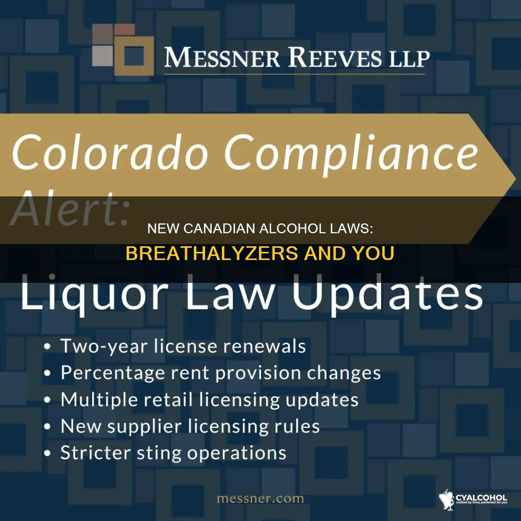 what are the new canadian laws regarding alcohol and breathelizer