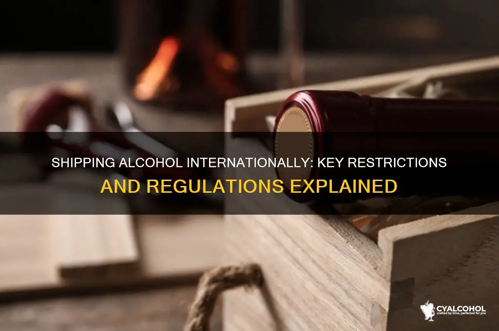 what are the restrictions on sending alcohol overseas