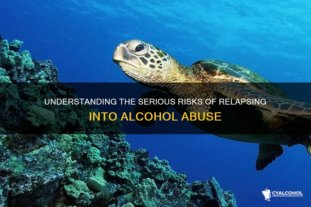 what are the risks relapsing alcohol