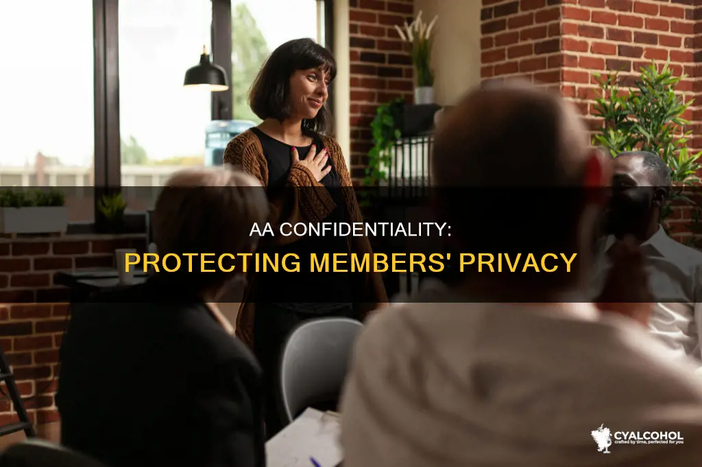 what are the statute of alcoholics anonymous staying confidential