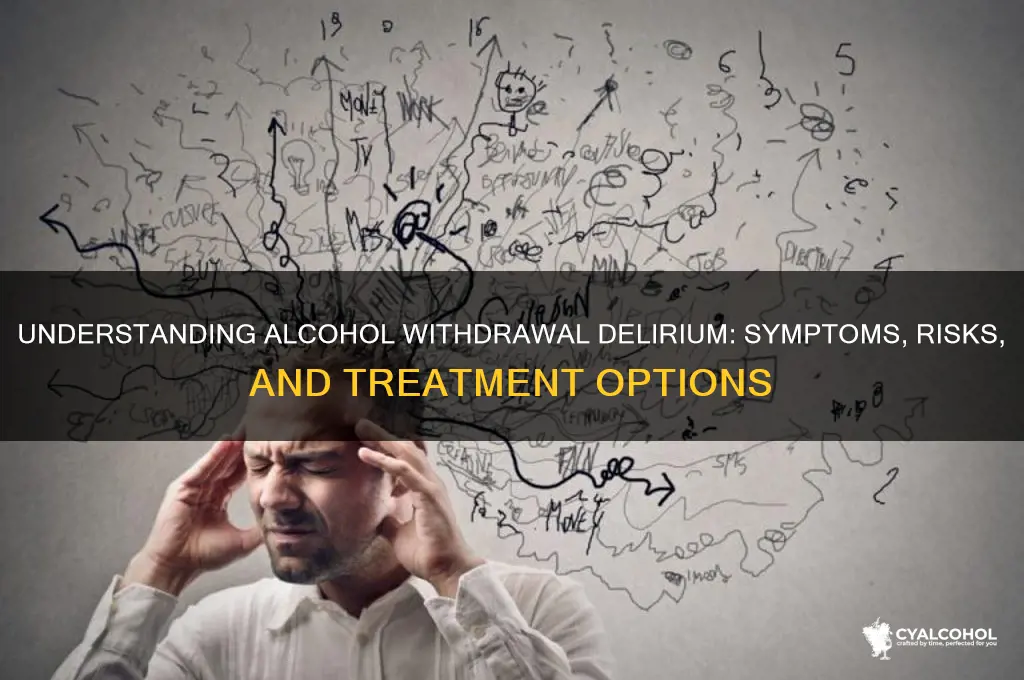 what are the symptoms of alcohol withdrawal delirium