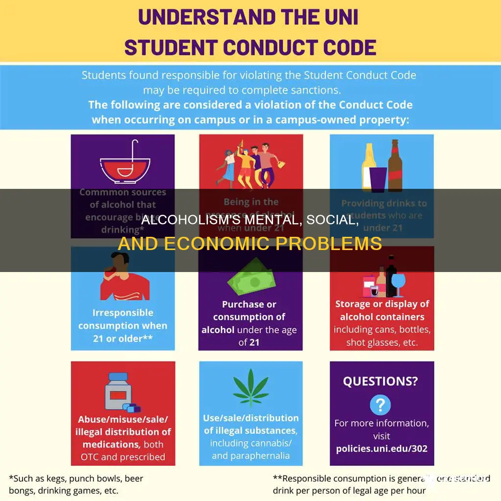 what are three problems not physical associated with alcoholism