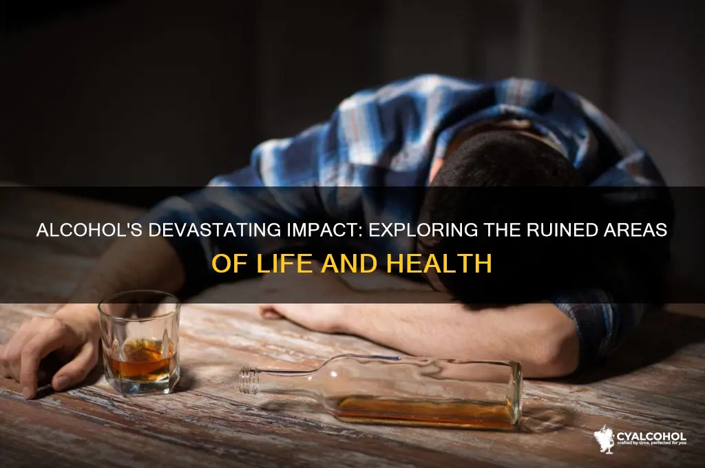what area is ruined by alcohol