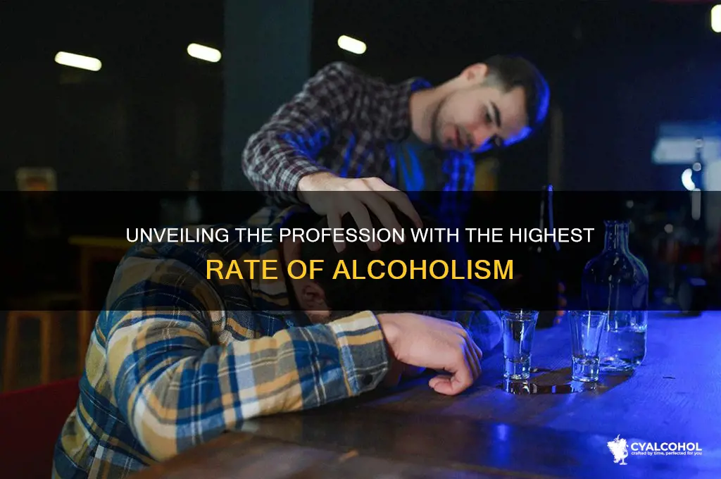 what career has the most alcoholics