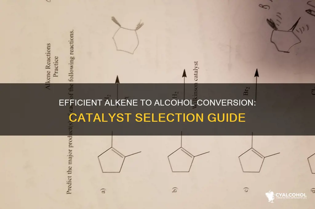 what catalyst to go from alkene to alcohol