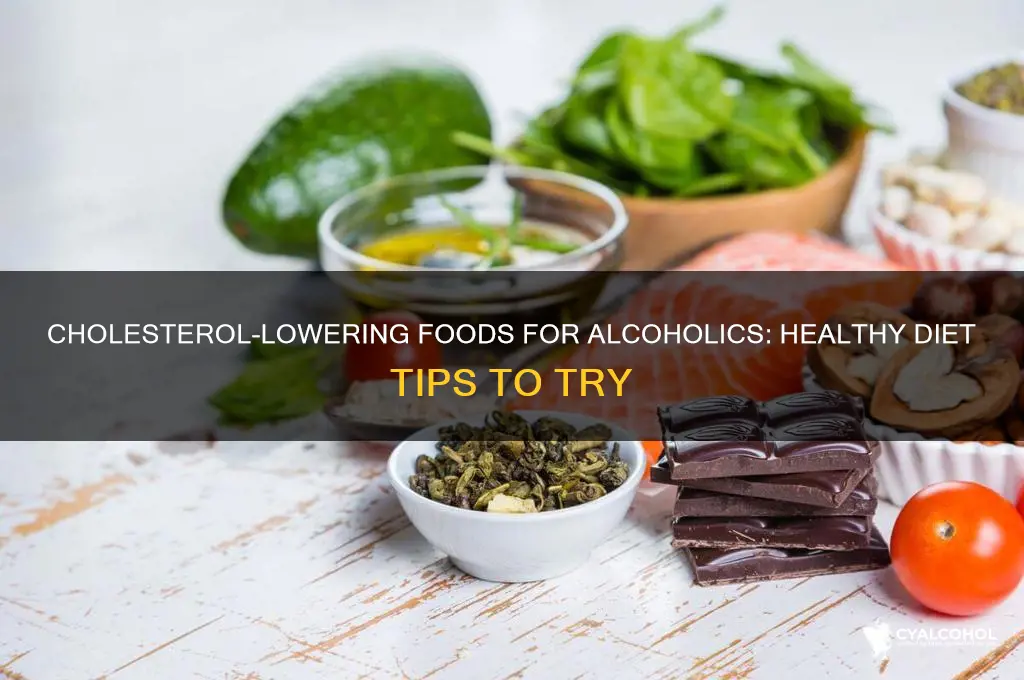 what cholesterol lowering foods should an alcoholic eat