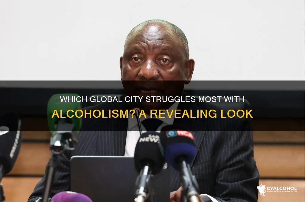 what city has teh most alcoholics