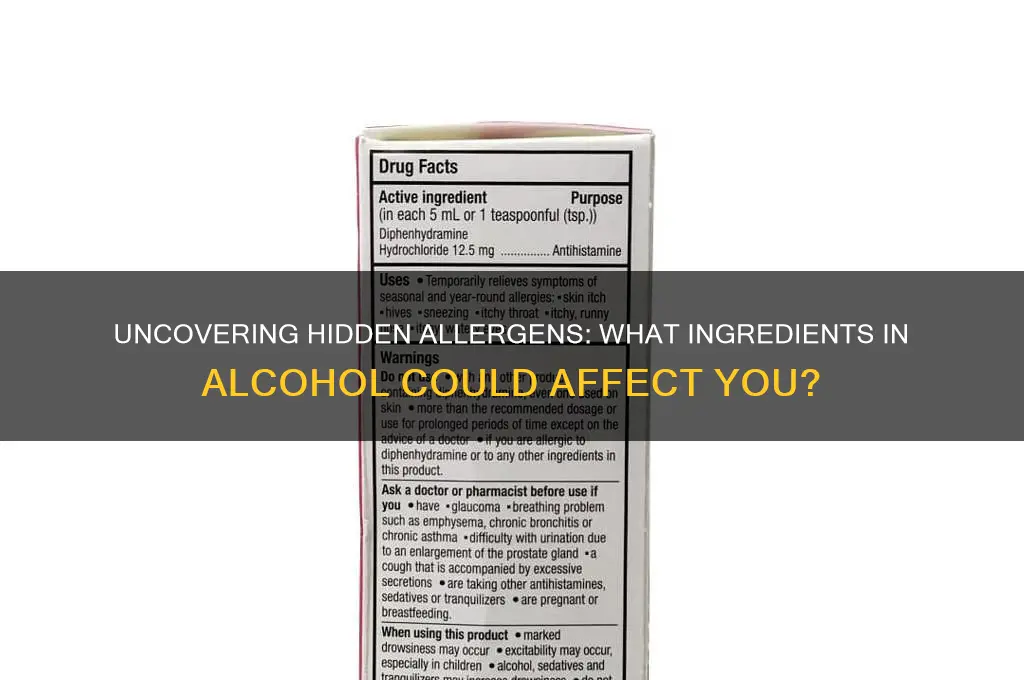 what could i be allergic to in alcohol