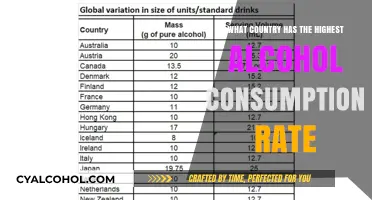 Global Alcohol Consumption: Which Nation Tops the Drinking Charts?