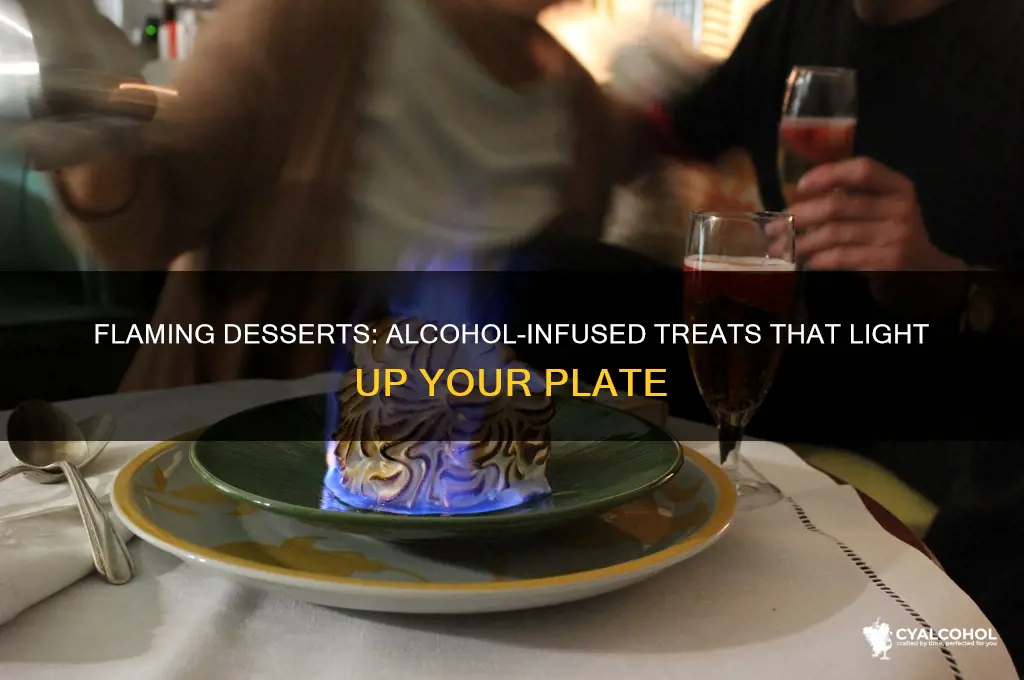 what desserts call for flaming alcohol