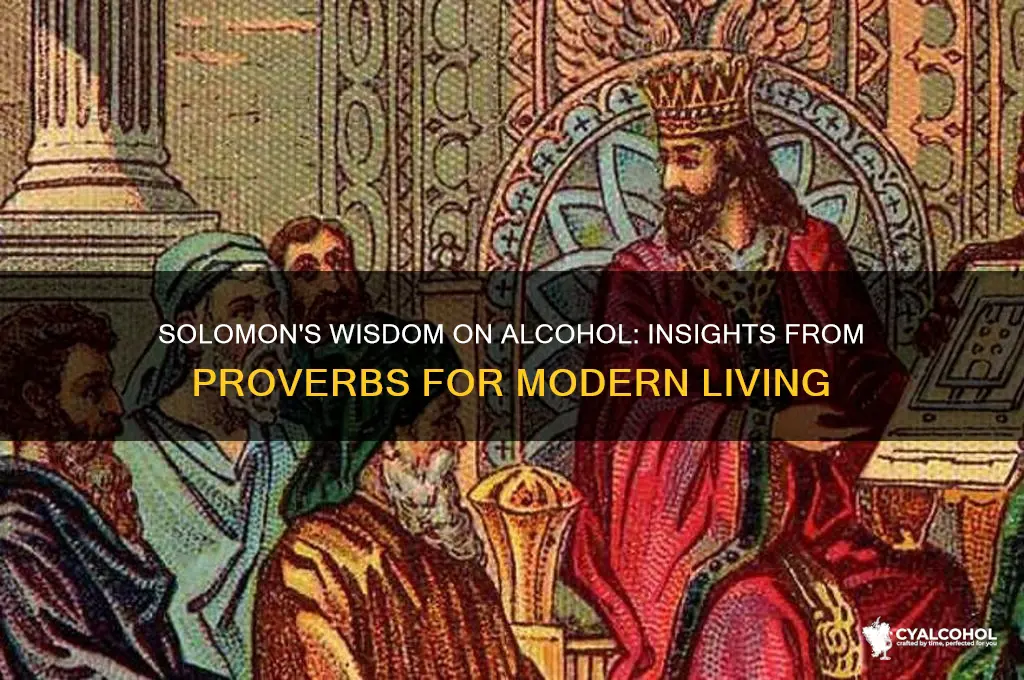 what did solomon say about alcohol