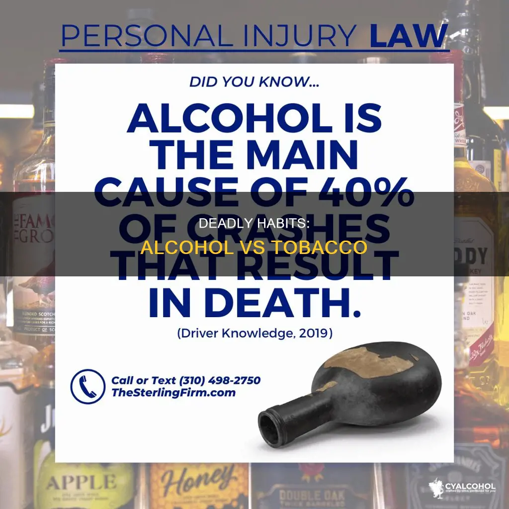 what do people die from more alcohol or tobacco