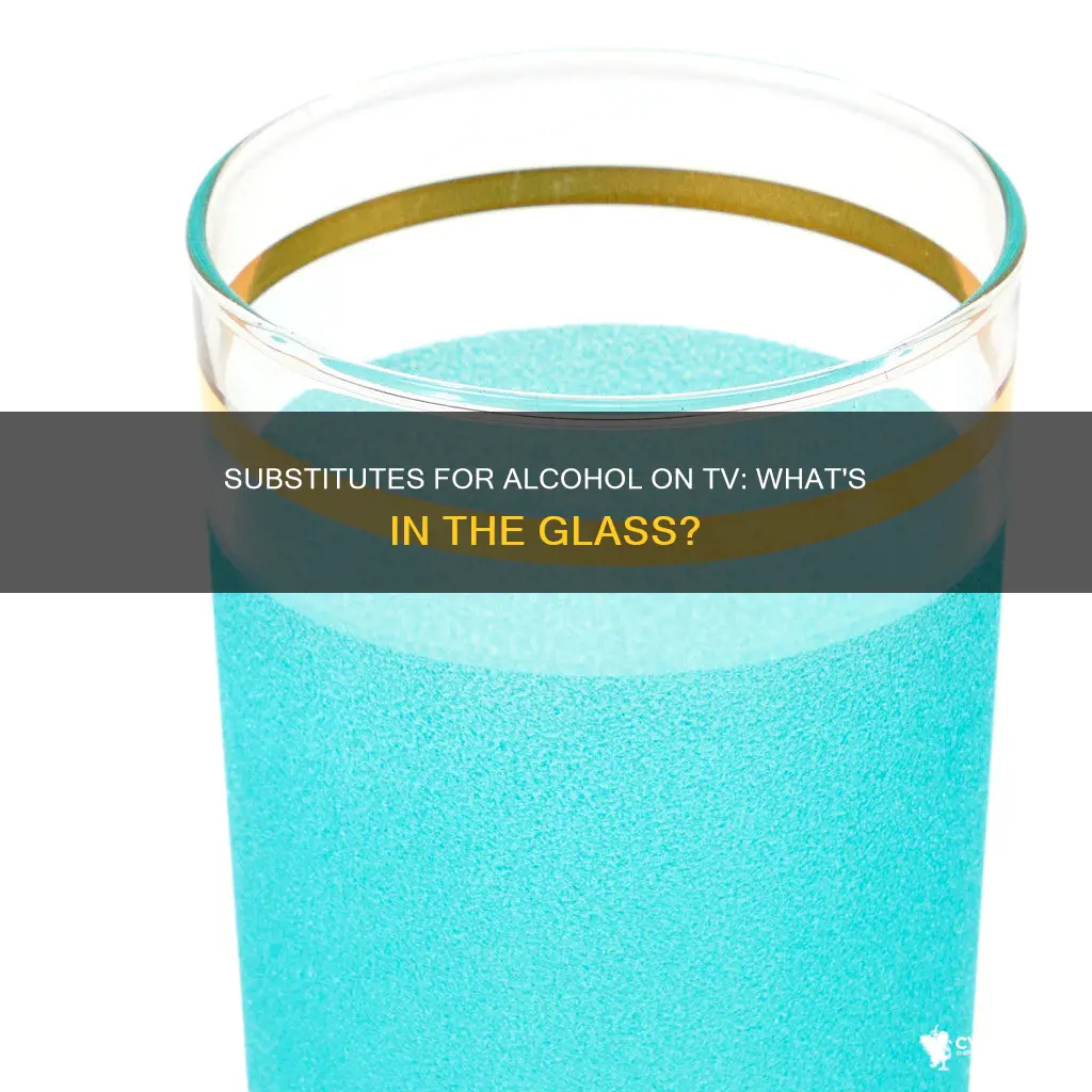 what do they substitute for alcohol on tv sets