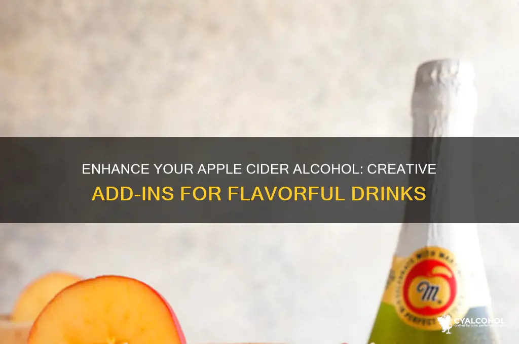 what do you add to apple cider alcohol