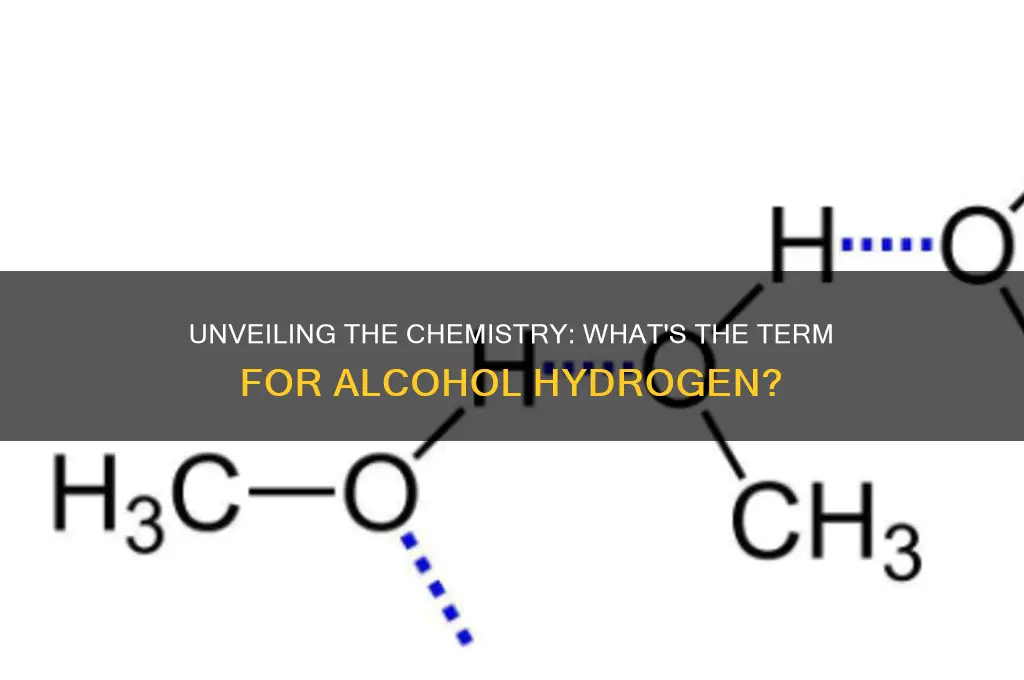 what do you call alcohol hydrogen