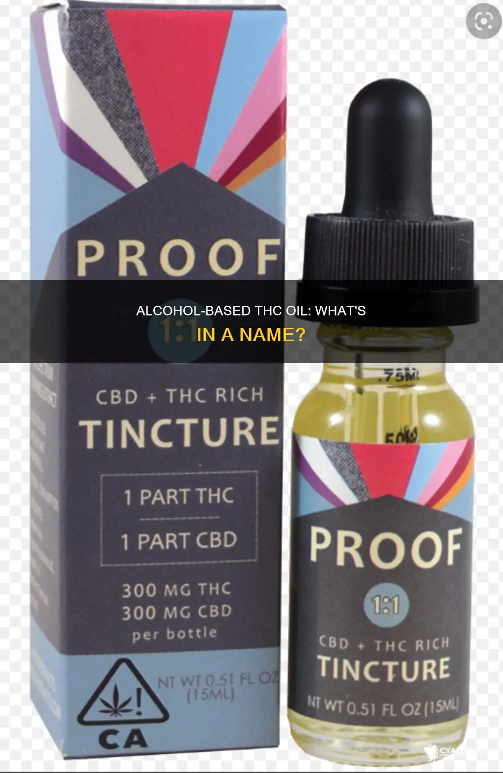 what do you call thc oil made with alcohol