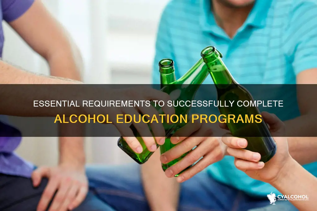 what do you need to pass alcohol edu
