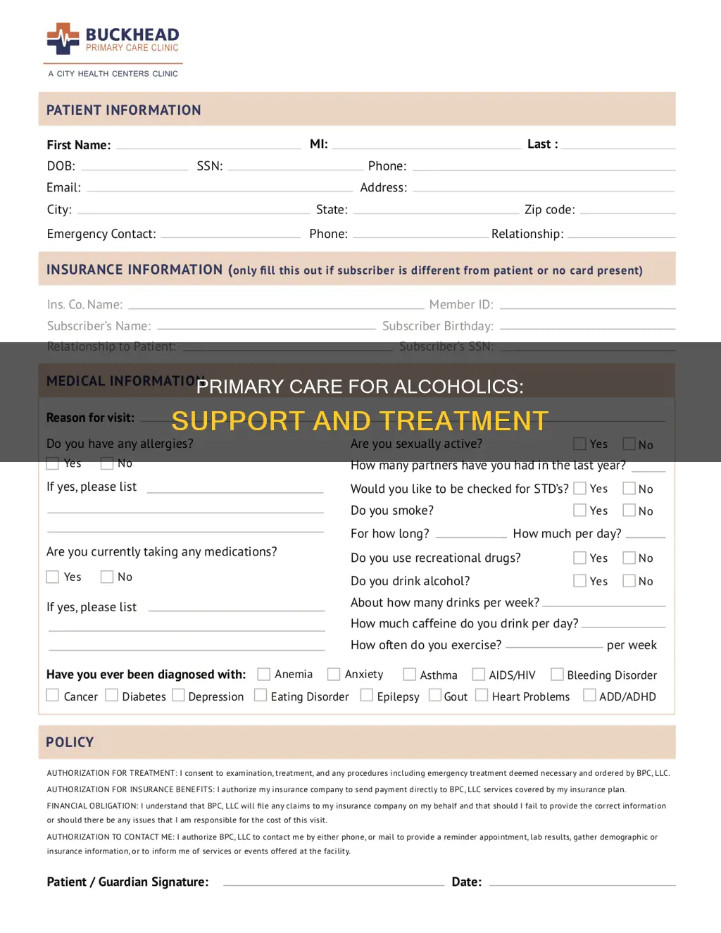 what does a primary care provider do for alcoholic