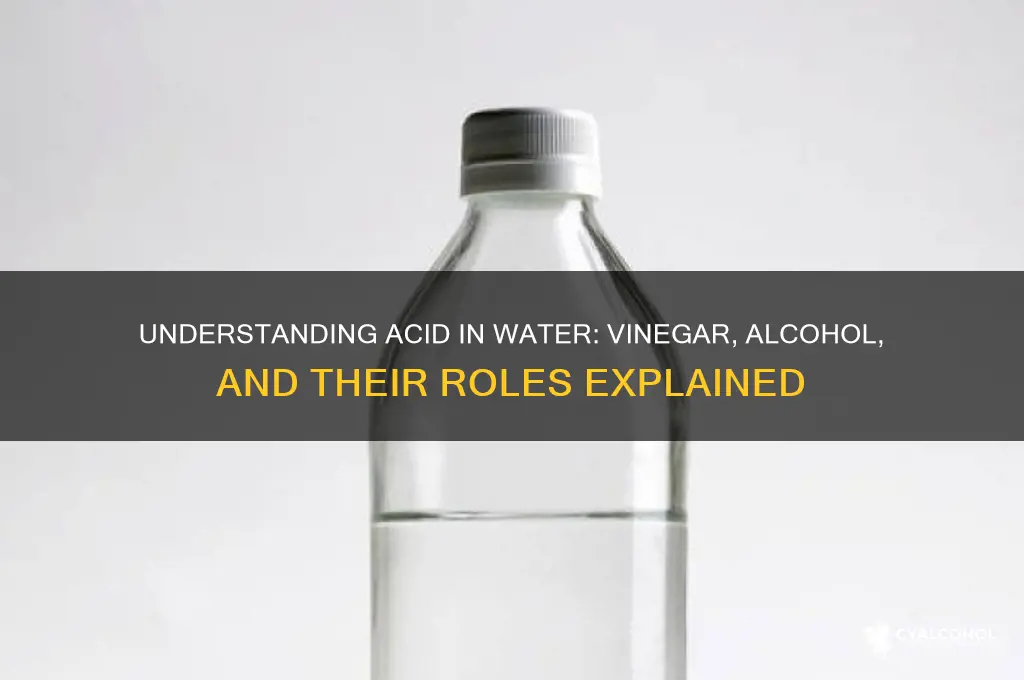 what does acid in water mean vinegar alcohol