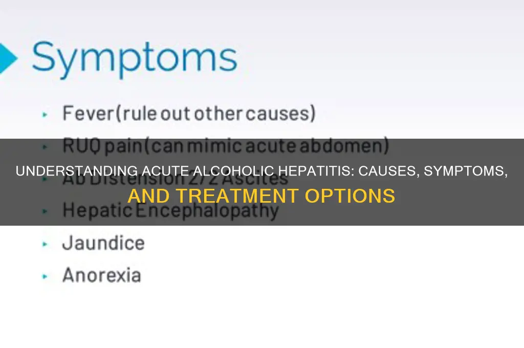 what does acute alcoholic hepatitis mean