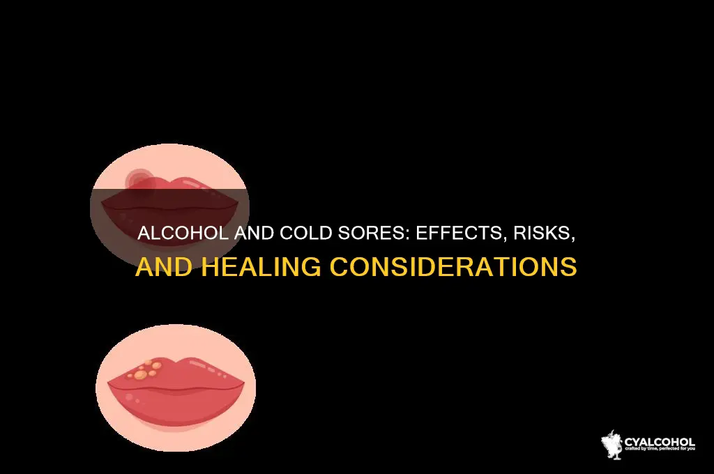 what does alcohol do to a cold sore