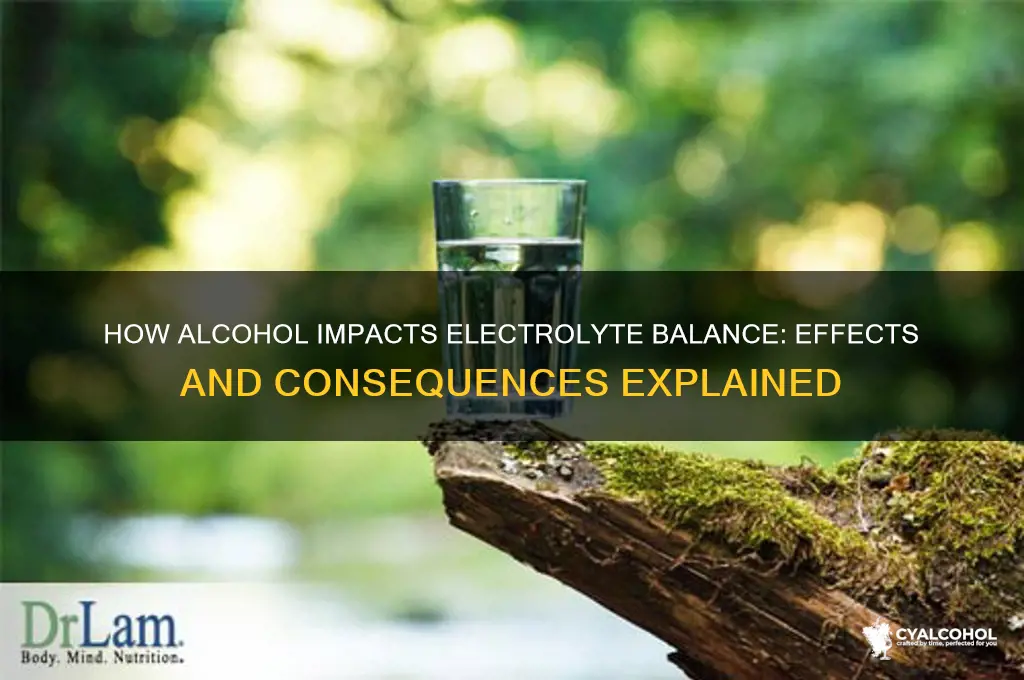 what does alcohol do to electrolytes