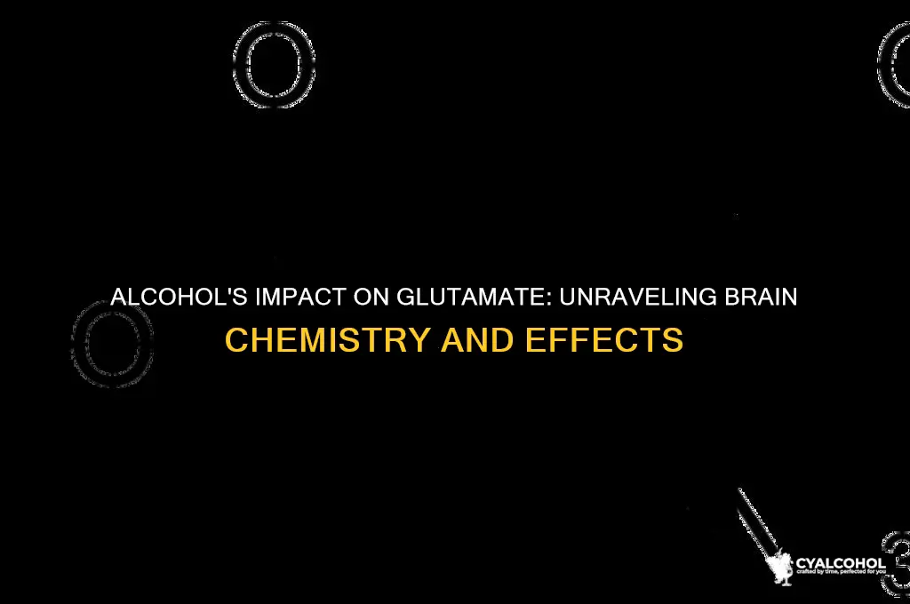 what does alcohol do to glutamate