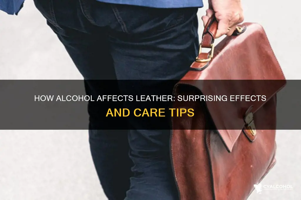 what does alcohol do to leather