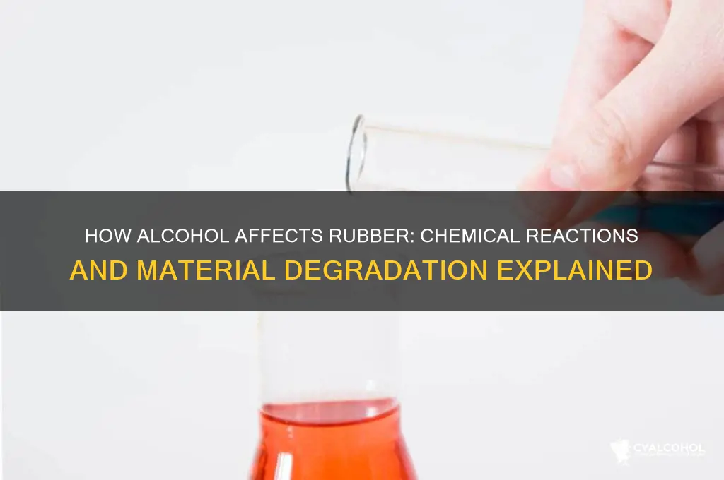 what does alcohol do to rubber
