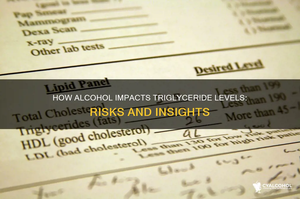 what does alcohol do to triglycerides