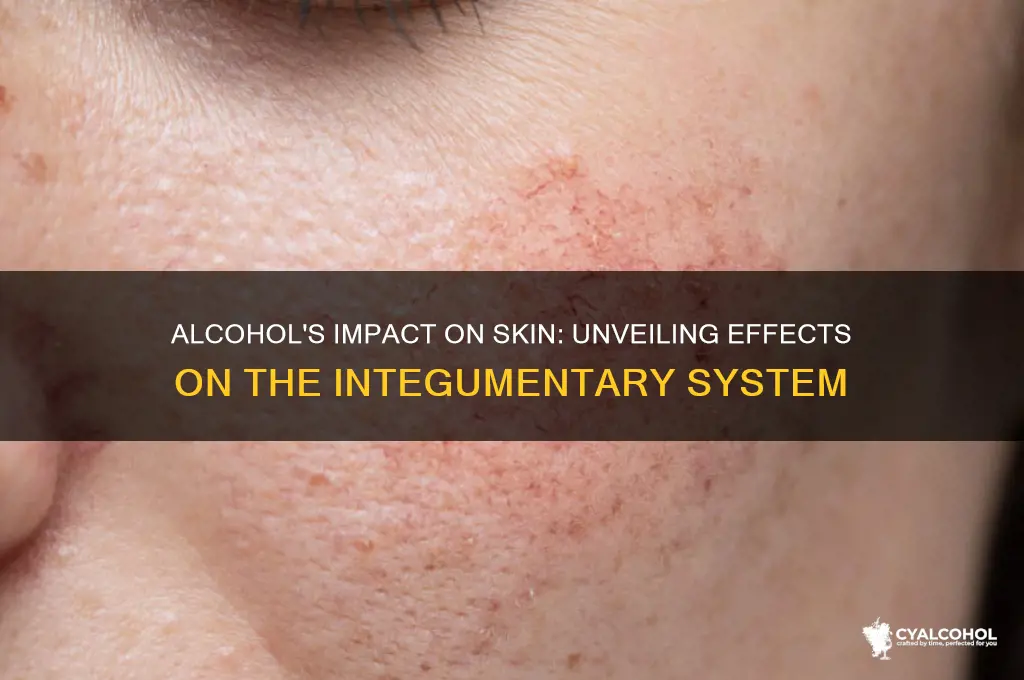 what does alcohol do to your integumentary system
