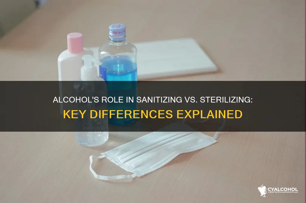 what does alcohol does for santizing or sterilizing