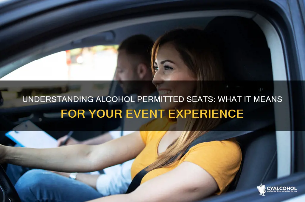 what does alcohol permitted seats mean