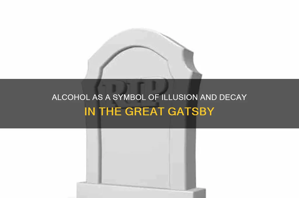 what does alcohol symbolize in the greaty gatsbu