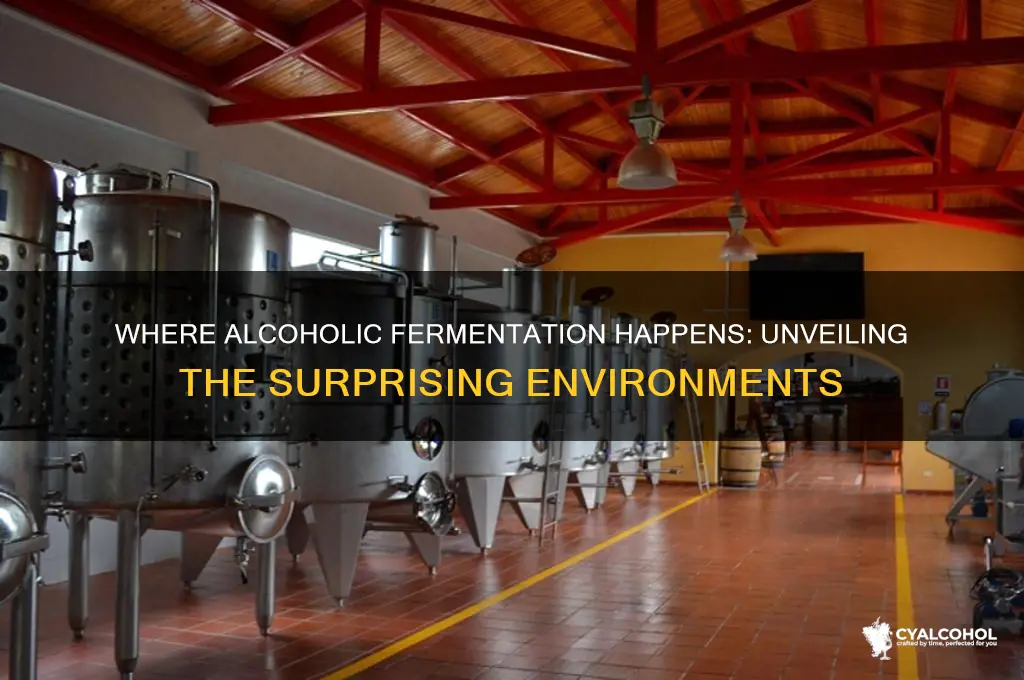 what does alcoholic fermentation occur in