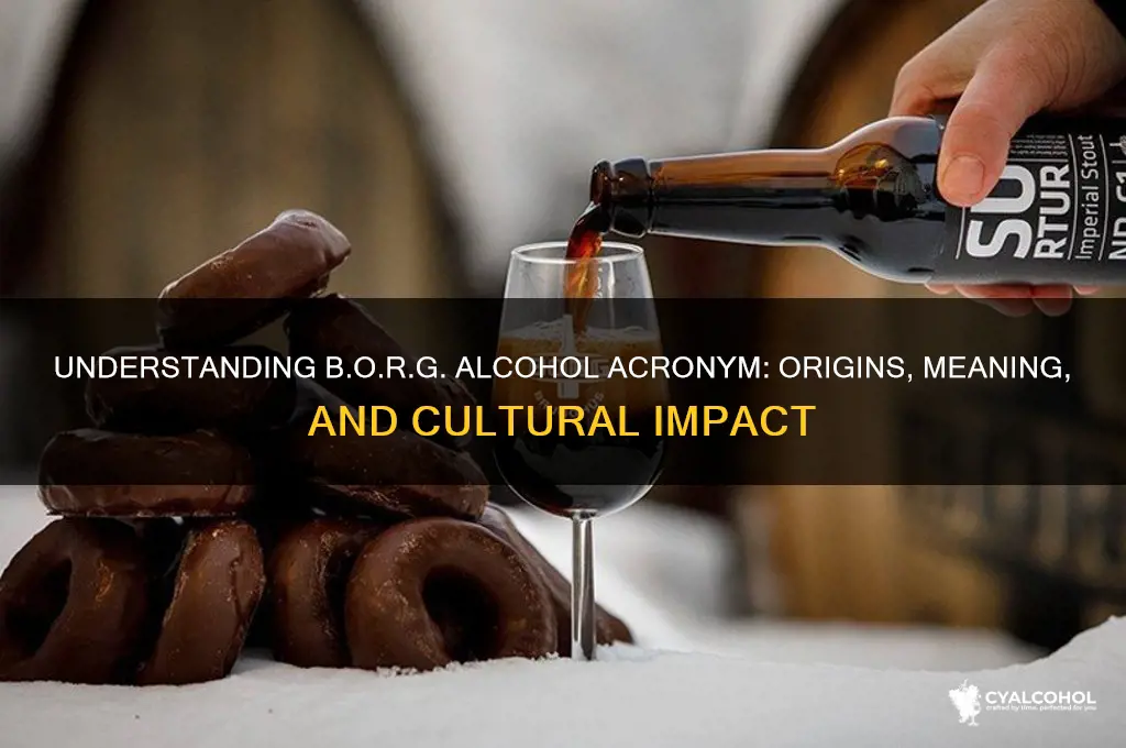 what does borg stand for alcohol