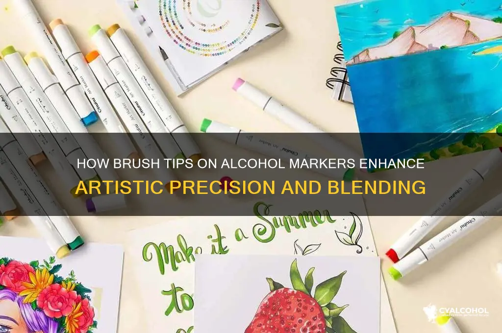 what does brush tip on alcohol markers do
