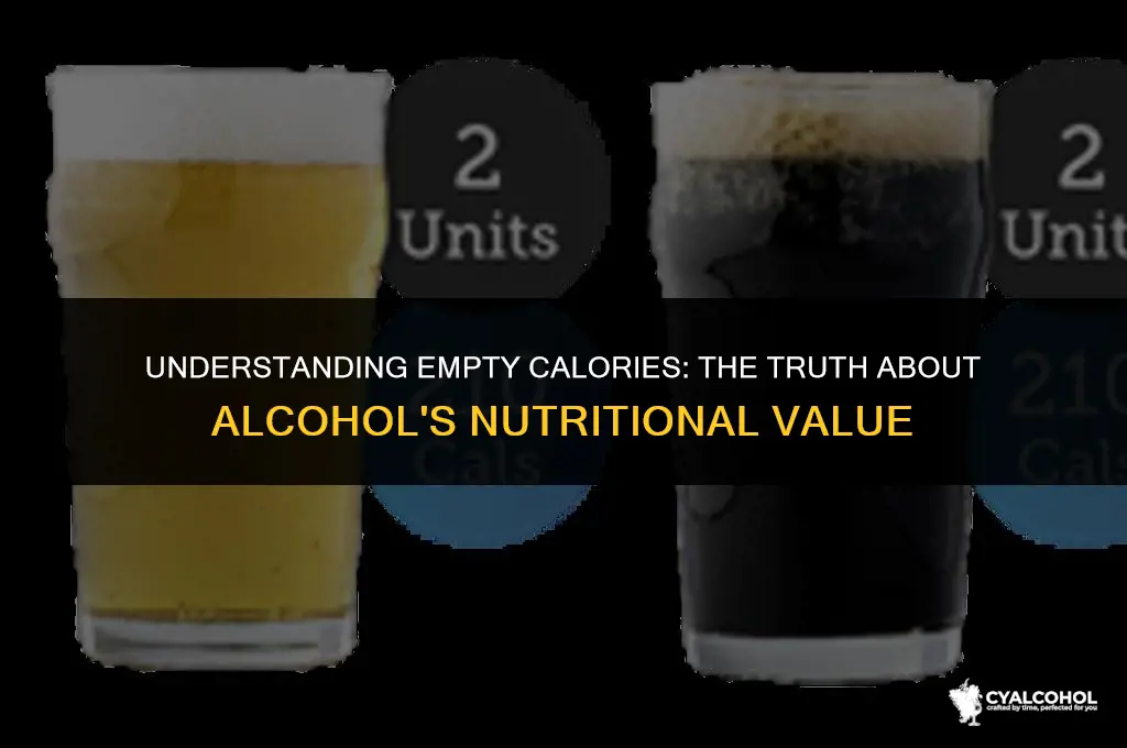what does empty calorie mean alcohol