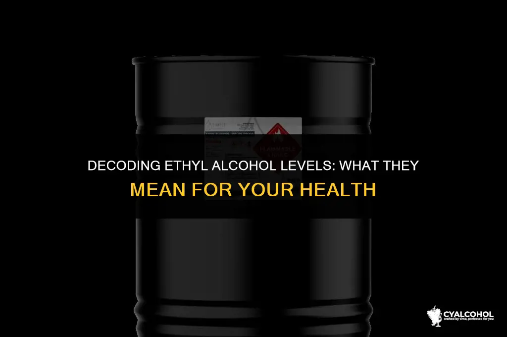 what does ethyl alcohol level mean