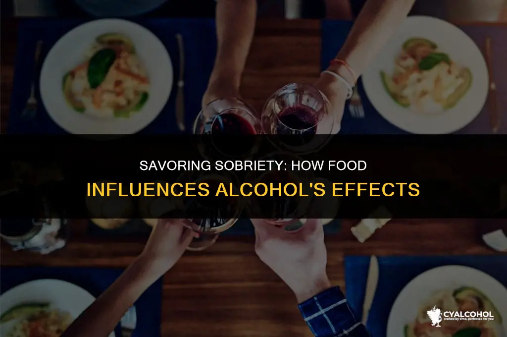 what does food do to alcohol