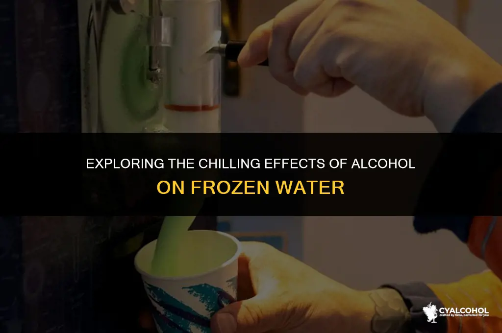 what does frozen water and alcohol