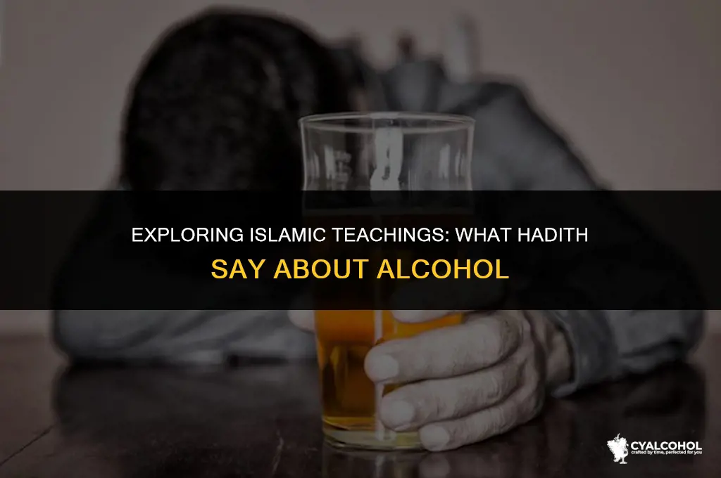 what does hadith say about alcohol