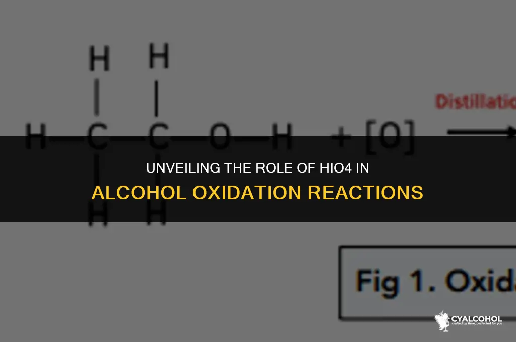 what does hio4 do to alcohols