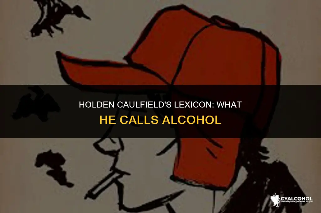 what does holden caulfield call alcohol